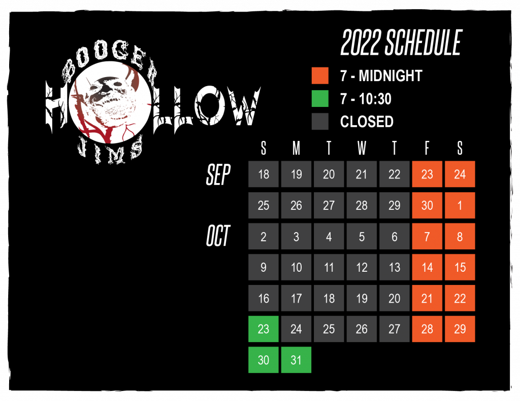 Booger Jim's Hollow 2022 Calendar