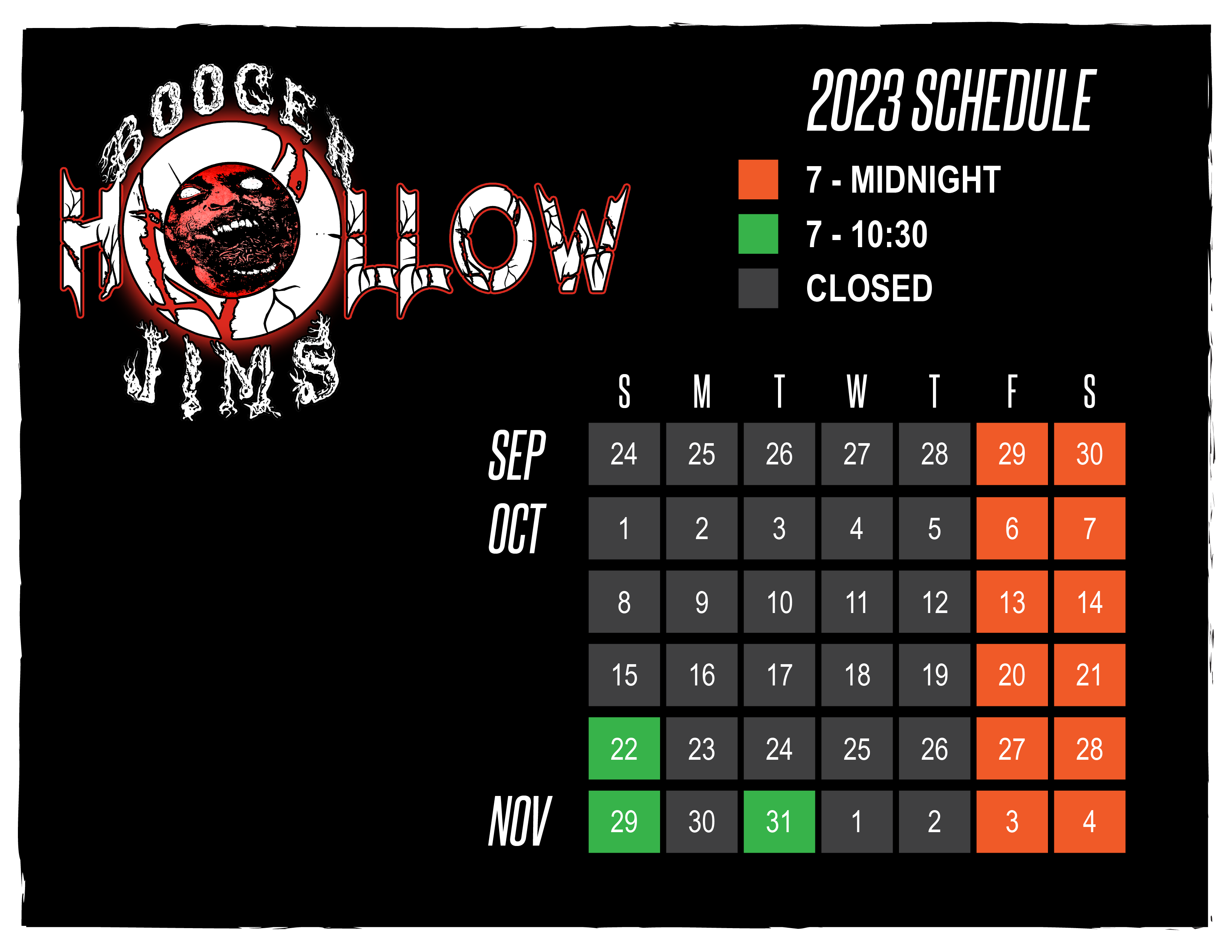 Booger Jim's Hollow 2022 Calendar
